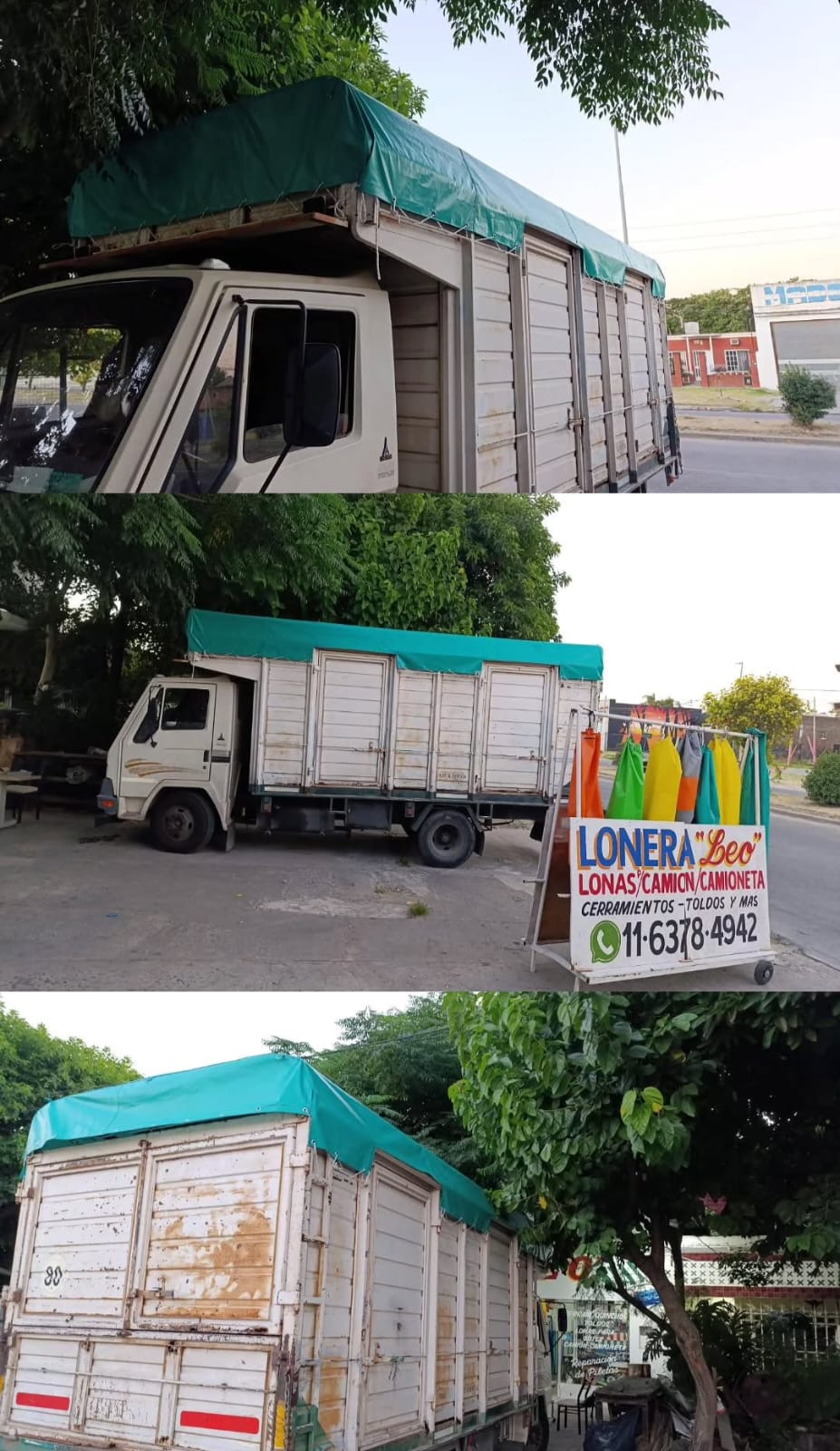 Lona verde para camión chico